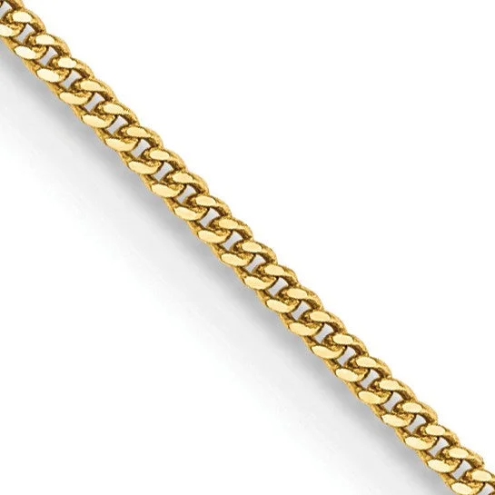 dainty ruby stacking rings 14KT Yellow Gold 24-inch 0.9MM Curb Pendant Chain