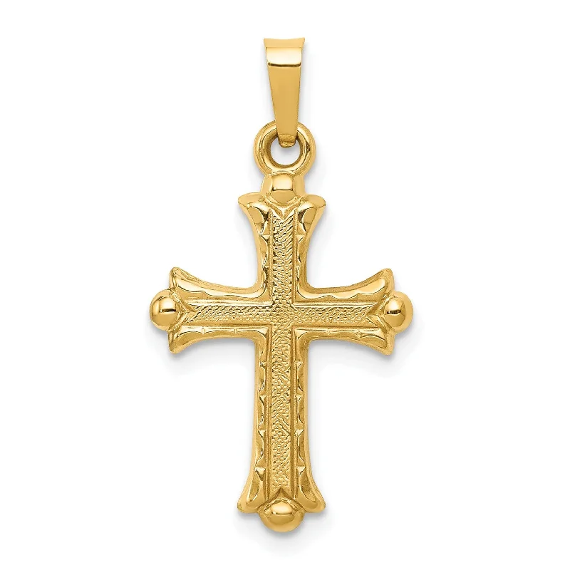 opal and gold earrings 14KT Yellow Gold 28X15MM Cross Pendant-Chain Not Included
