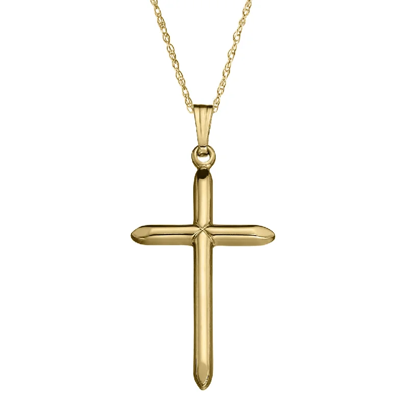 real citrine gemstone pendant 14KT Yellow Gold Filled 18-inch Cross Pendant