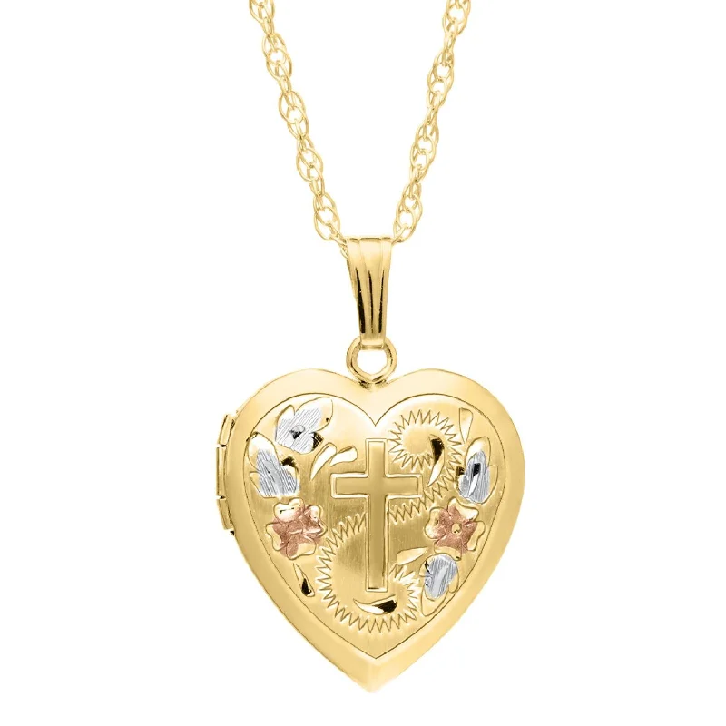 adjustable silver cuff bracelet 14KT Yellow Gold Filled 19MM 18-inch Locket Heart Cross Flower Pendant