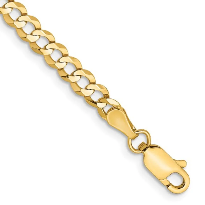 simple crescent moon ring 14ky Gold Cuban LInk Braclet