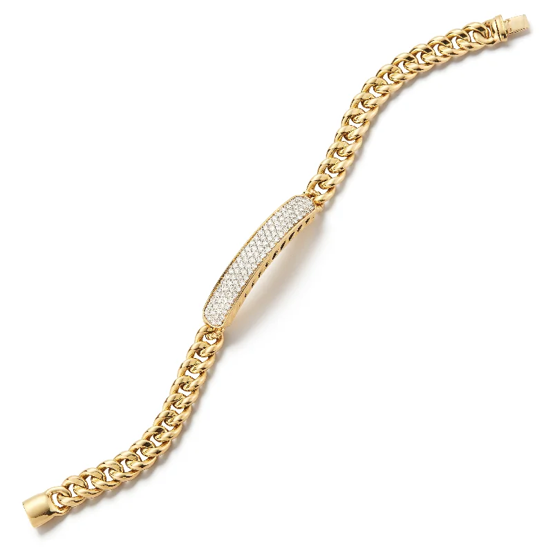 boho beaded statement necklace Pave Set Diamond Bar Curbed Link Bracelet