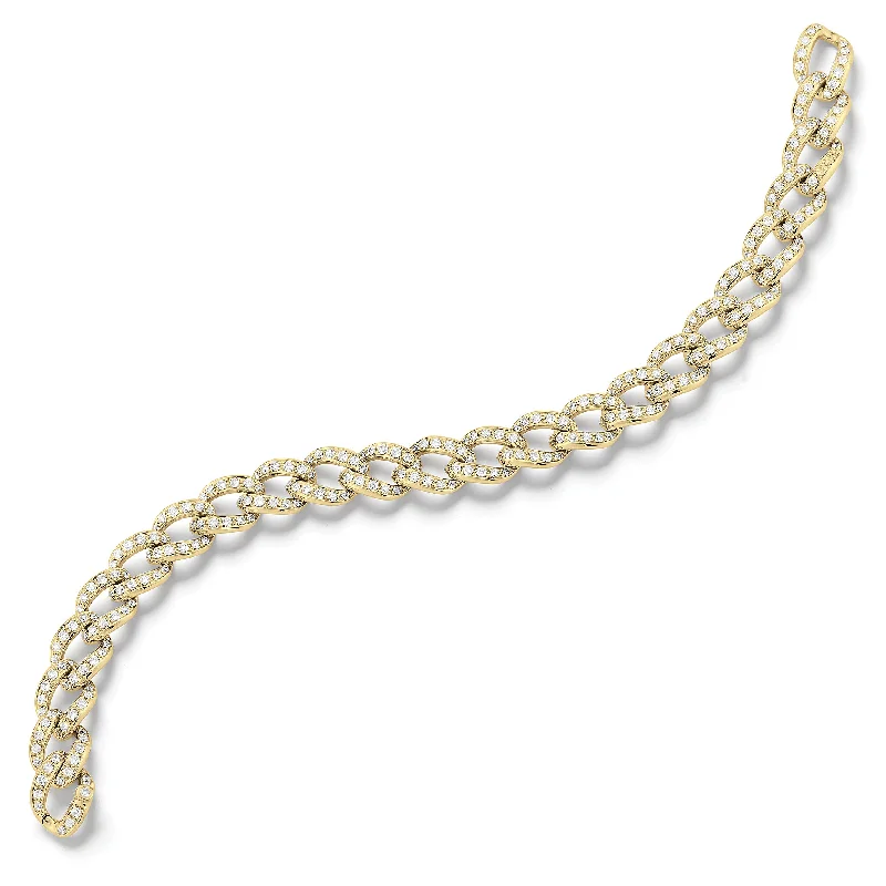 modern geometric gold ring Diamond Woven Link Bracelet