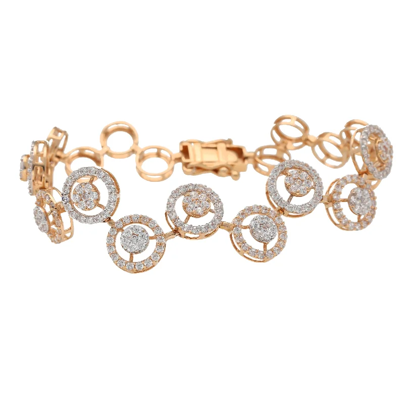 infinity heart necklace personalized 18K Rose Gold & CZ Bracelet (12.3gm)