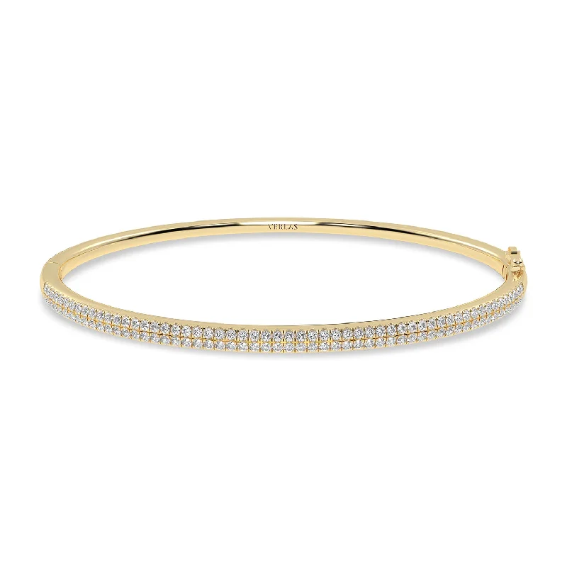 vintage pearl engagement ring 2-Row Signature Diamond Bangle