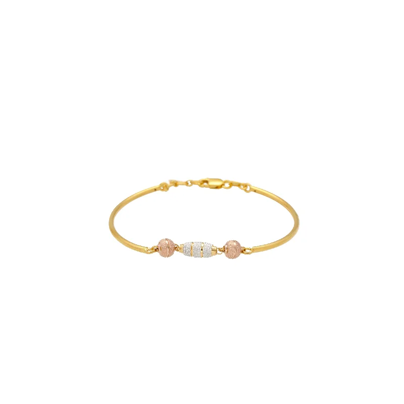minimalist silver stacking bangles 22K-Multi-Tone-Gold-Angai-Beaded-Bracelet