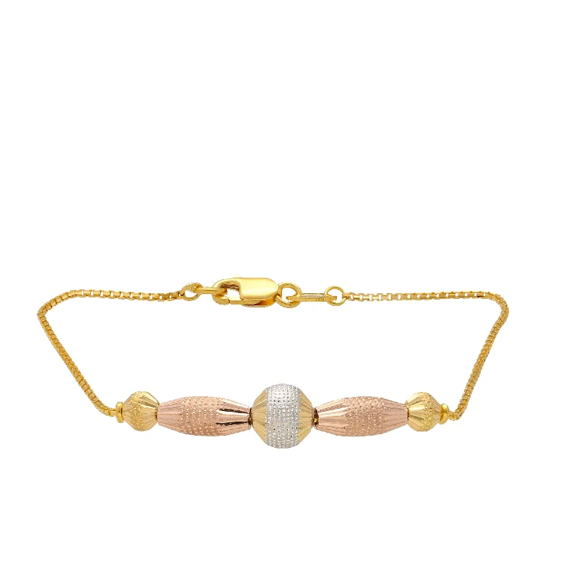 real smoky quartz pendant 22K-Multi-Tone-Gold-Beaded-Abhikhya-Bracelet