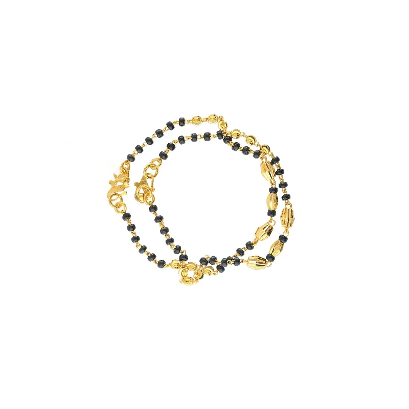 handmade coin pendant necklace 22K Yellow Gold Avery Beaded Baby Bracelet