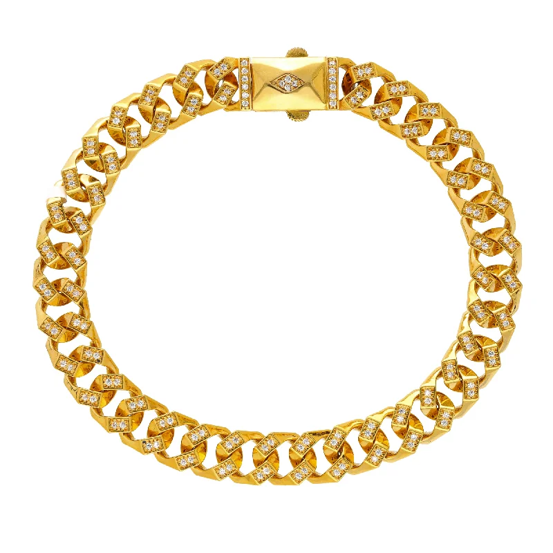 real tourmaline birthstone ring 22K Yellow Gold & CZ Link Bracelet (27gm)
