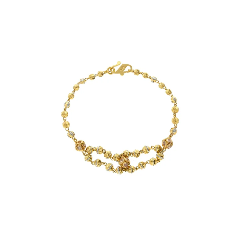 silver-plated bar necklace 22K Yellow Gold Double Strand Link Peace Bracelet W/ Cubic Zirconia, 9 grams silver-plated bar necklace 22K Yellow Gold Double Strand Link Peace Bracelet W/ Cubic Zirconia, 9 grams