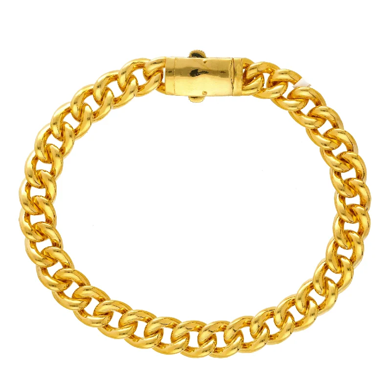 handmade braided hemp bracelet 22K Yellow Gold Link Bracelet (22.2gm)