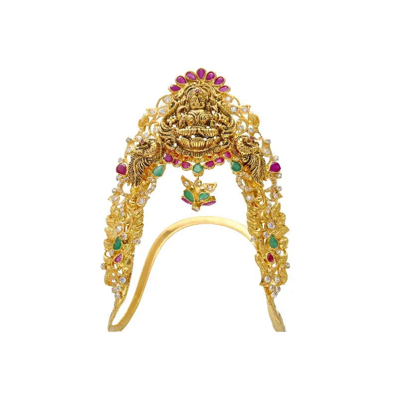 dainty opal nose ring 22K Yellow Gold Temple Vanki Arm Bracelet For Kids w/ Emerald, Ruby, & CZ (29.8grams) dainty opal nose ring 22K Yellow Gold Temple Vanki Arm Bracelet For Kids w/ Emerald, Ruby, & CZ (29.8grams)