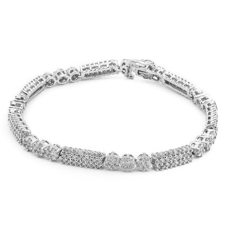 classic diamond solitaire earrings 4.03CT Diamond Modern Tennis Bracelet Set in 18K White Gold W/ Fold Over Closure classic diamond solitaire earrings 4.03CT Diamond Modern Tennis Bracelet Set in 18K White Gold W/ Fold Over Closure