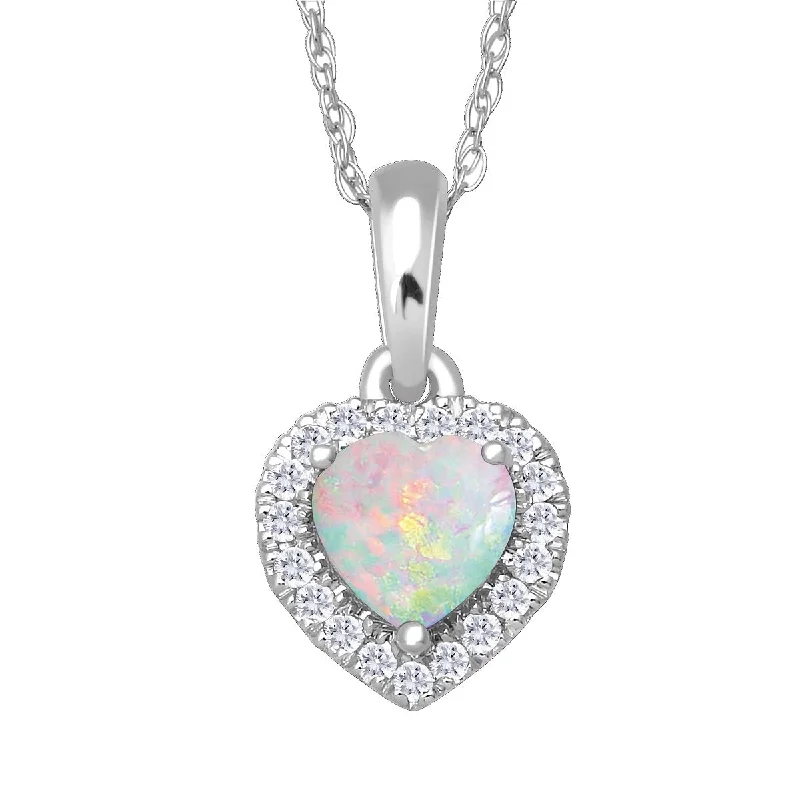real jade jadeite bangle 5MM Heart Shape Opal and White Sapphire Birthstone Halo 18-inch Pendant in 10KT White Gold