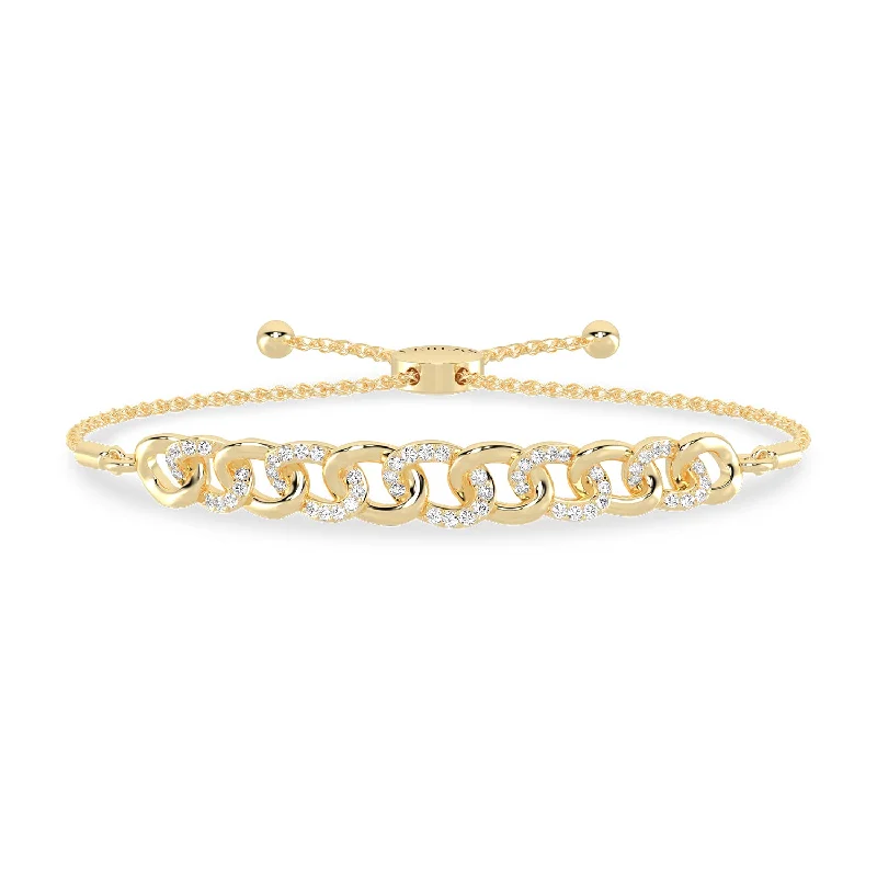 hammered gold disc necklace Alternating Diamond Curb Link Bolo Bracelet