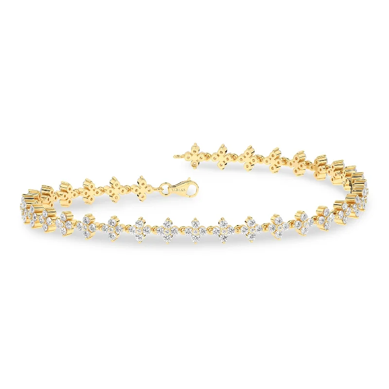 silver hoop earrings small Alyssa Blossom Tennis Bracelet