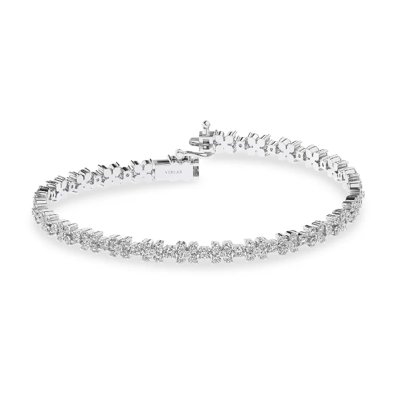 natural crystal pendant necklace Alyssa Floral Tennis Bracelet