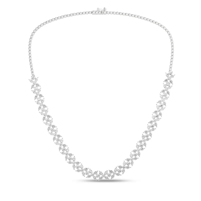 elegant drop earrings wedding Alyssa Marquise Radiant Tennis Necklace