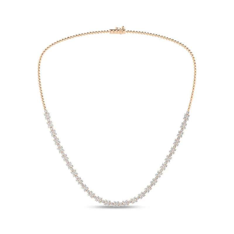 oval blue sapphire ring Alyssa Radiant Tennis Necklace