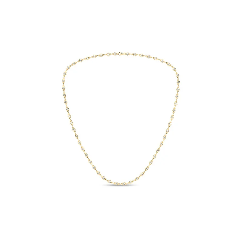 genuine amber pendant necklace Bezel Set Diamond Tennis Necklace