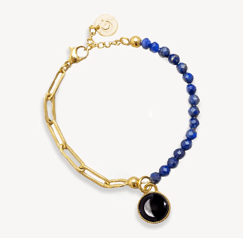 eternity ring for anniversary Bhavana Crystal Bracelet- in Lapis