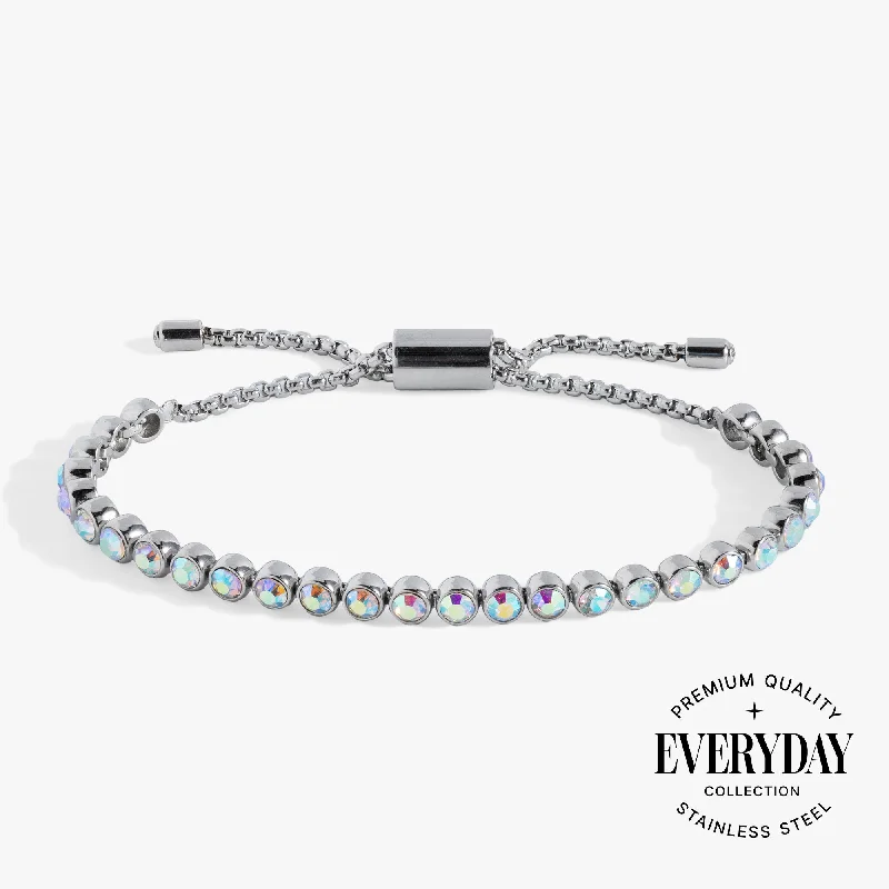 round cut diamond engagement ring Bolo Tennis Bracelet