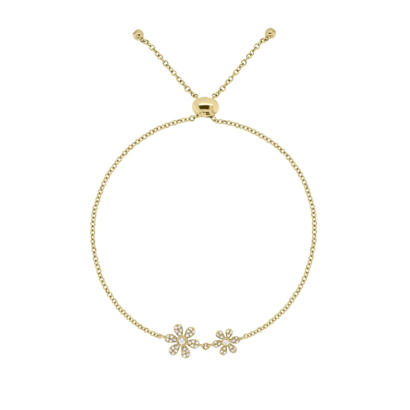 birthstone necklace for mom Diamond Adjustable Flower Bracelet
