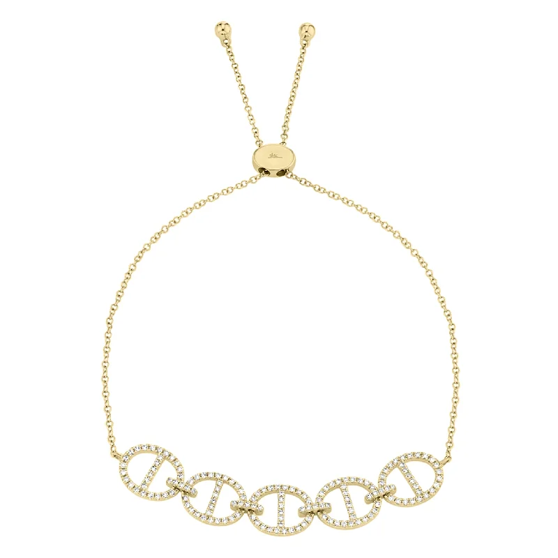 bohemian gemstone choker Diamond Adjustable Tri-Link Bracelet