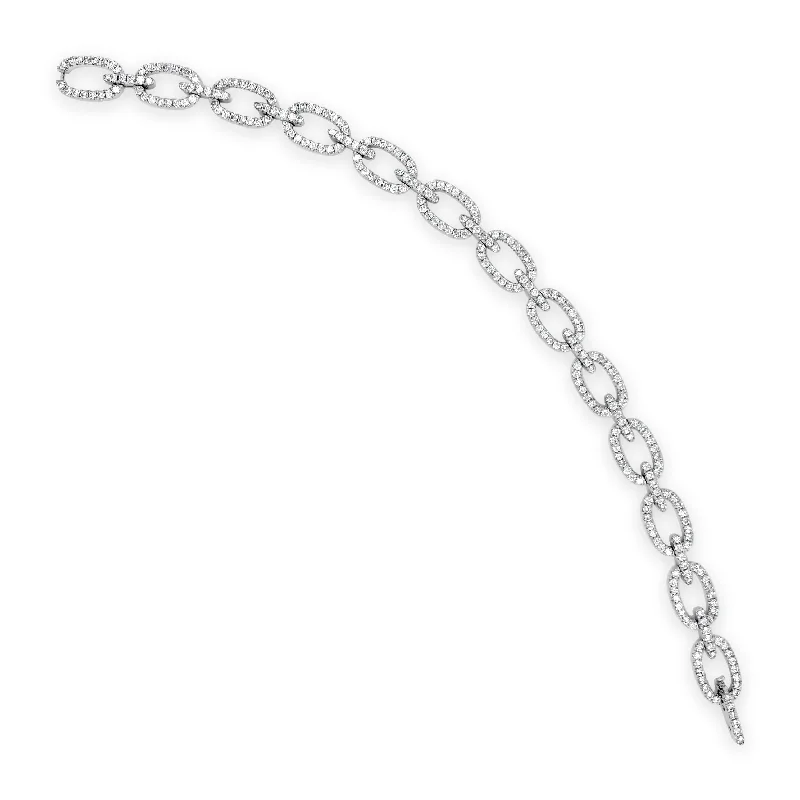 sterling silver dragonfly pendant Diamond Eternity Link Bracelet