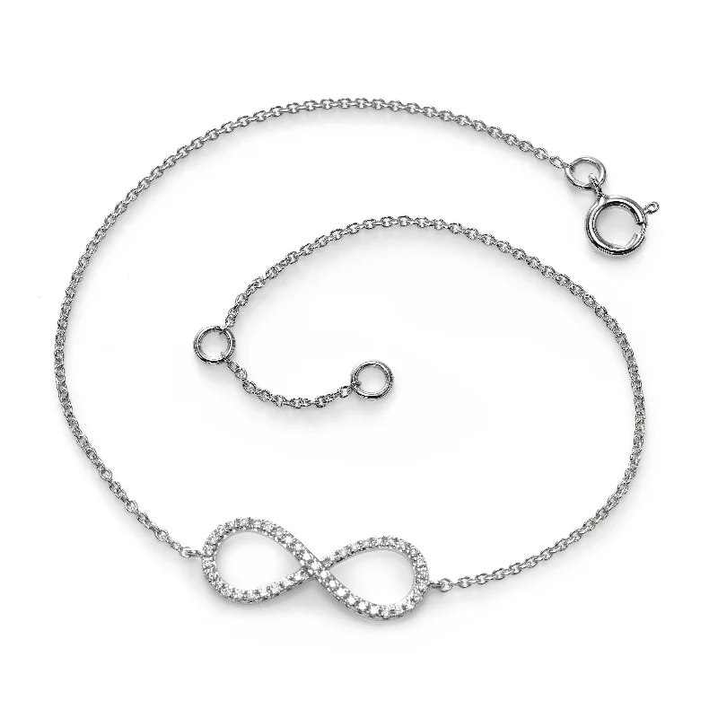 hammered copper wedding band Diamond Infinity Symbol Flexible Bracelet, 14K White Gold hammered copper wedding band Diamond Infinity Symbol Flexible Bracelet, 14K White Gold