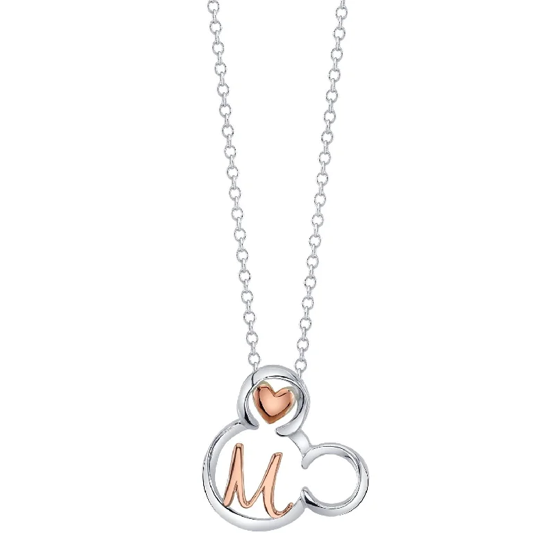 boho macrame bead anklet Disney Sterling Silver 18-inch Initial Pendant; Initial M
