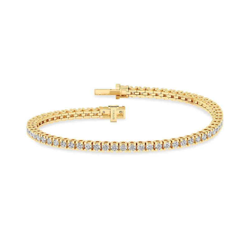 minimalist gold bracelet thin Essential Tennis Bracelet Medium