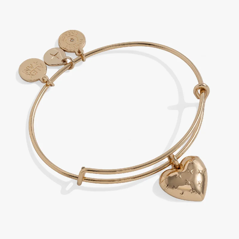 cubic zirconia stud earrings classic Metal Heart Charm Bangle