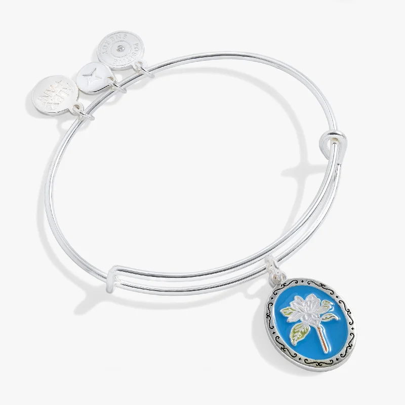 handcrafted silver cross pendant Sending Love Charm Bangle