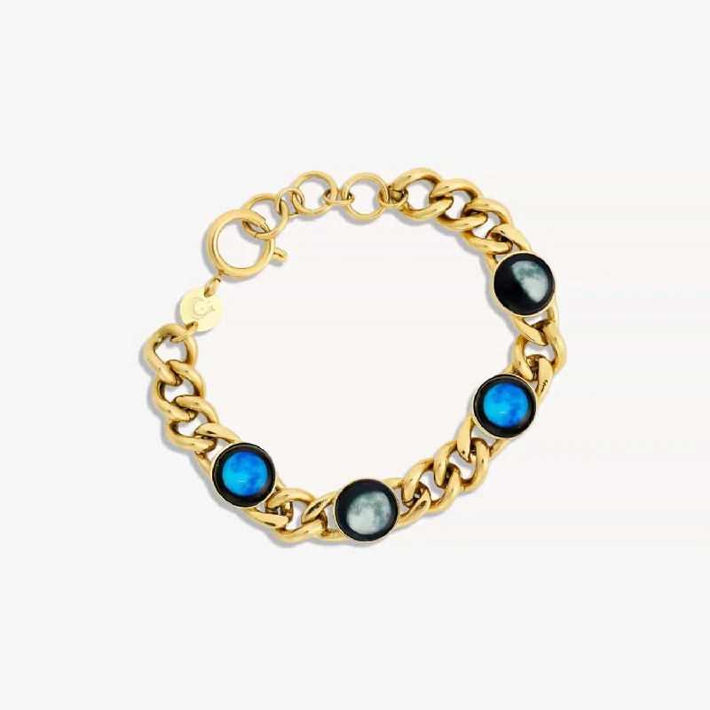 snake chain bracelet gold Four Moon Pleiades Bracelet in Gold