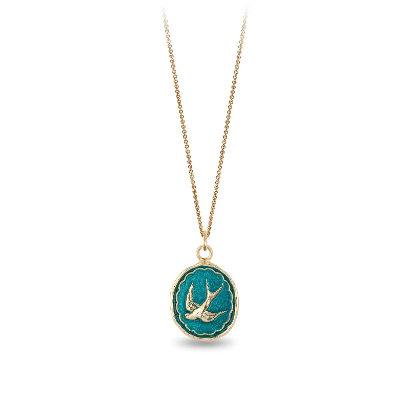 sterling silver dragonfly pendant Free Spirited 14K Gold Talisman - True Colors