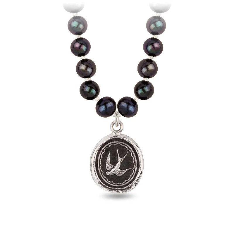 celestial galaxy planet necklace Free Spirited Freshwater Pearl Necklace