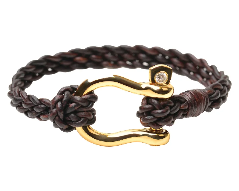 sparkling diamond drop earrings Gold Shackle Bracelet
