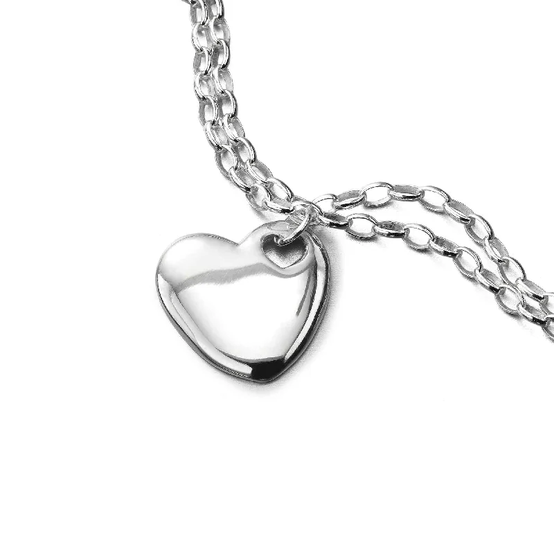 personalized engraved locket Heart Charm Bracelet with Double Rolo Link Chain, Sterling Silver, 7.25 Inches personalized engraved locket Heart Charm Bracelet with Double Rolo Link Chain, Sterling Silver, 7.25 Inches