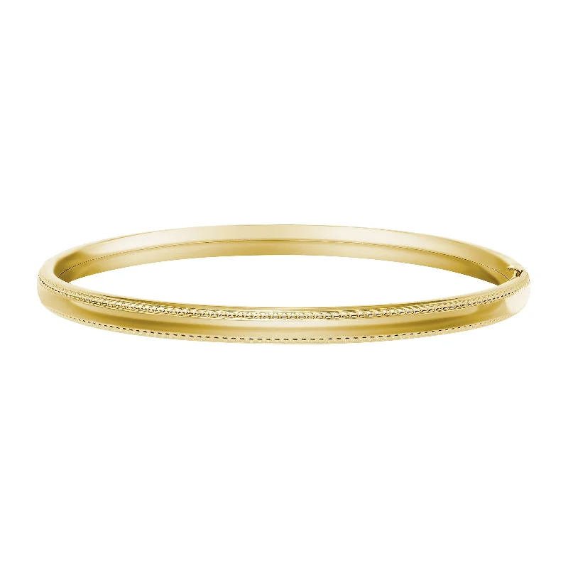 custom initial pendant necklace Hinged Bangle, 14K Yellow Gold Filled
