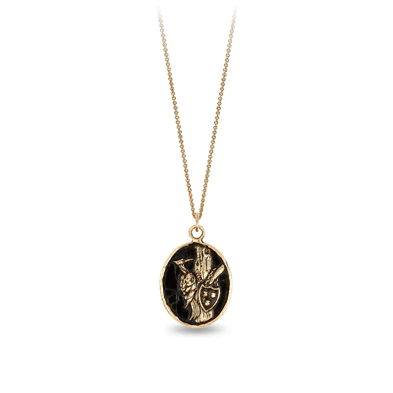 engraved pendant necklace Infinite Possibilities 14K Gold Talisman