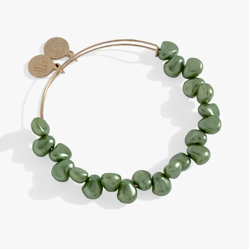 dainty ruby stacking rings Keshi Pearl Beaded Bangle