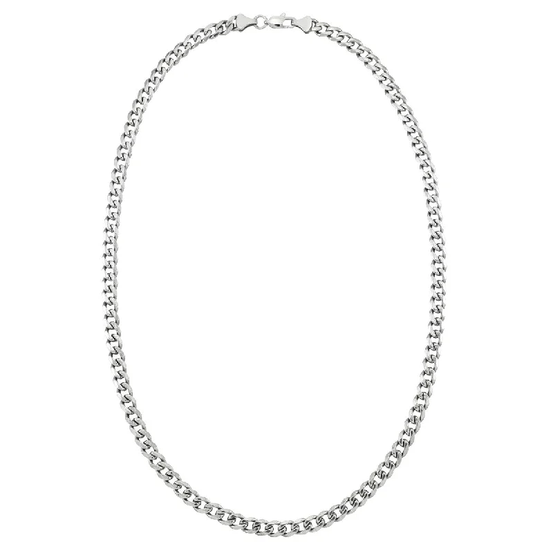 celestial crescent moon bracelet King by Simone I Smith Stainless Steel 24-inch 6MM Curb Link Chain