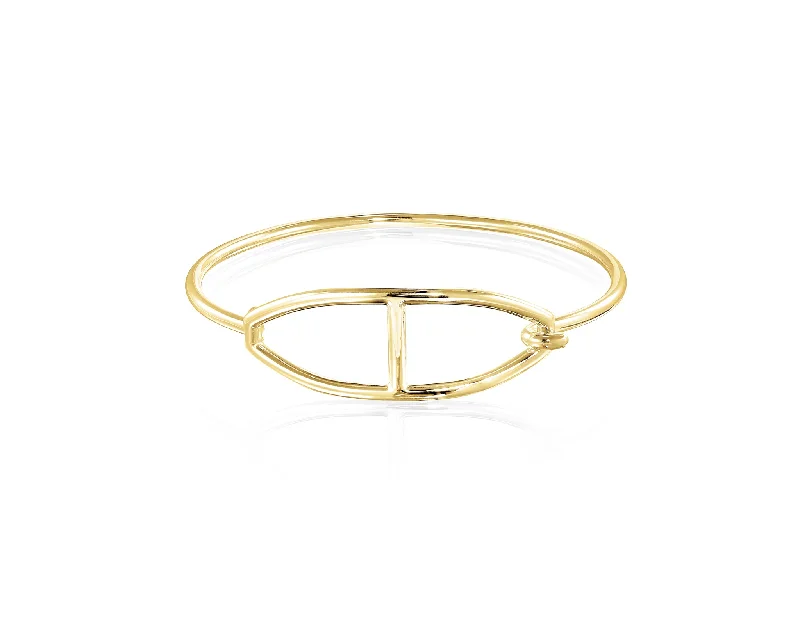 classic gemstone stud earrings Kingston Buckle Bangle | Gold