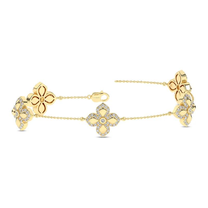 vintage-inspired moonstone necklace La Fleur Diamond Contour Stationed Bracelet