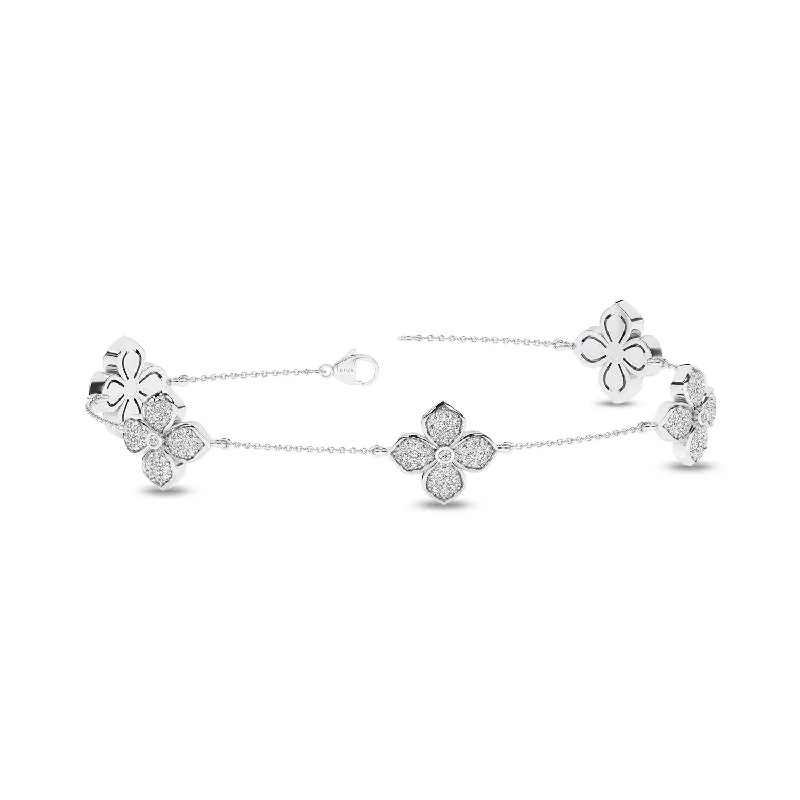celestial moonstone ring gold La Fleur Diamond Radiant Stationed Bracelet