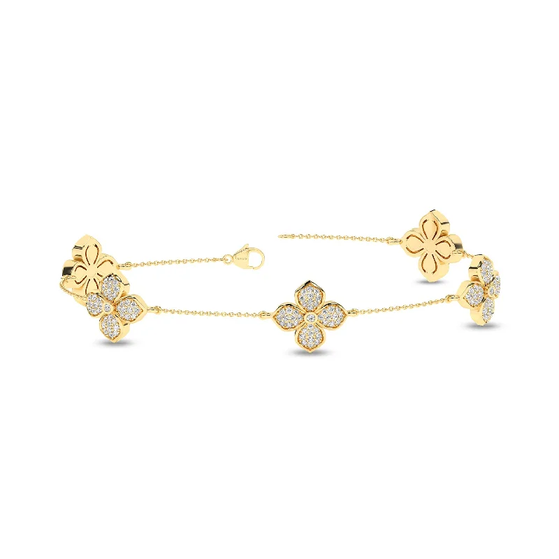 butterfly charm bracelet delicate La Fleur Diamond Radiant Stationed Bracelet