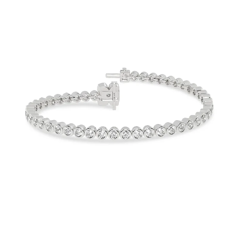 classic pearl choker necklace La Fleur Encompassing Round Tennis Bracelet
