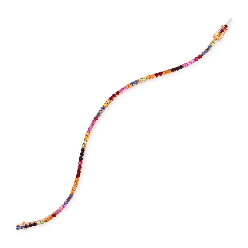 custom initial pendant necklace Colorful Gemstone Tennis Bracelet