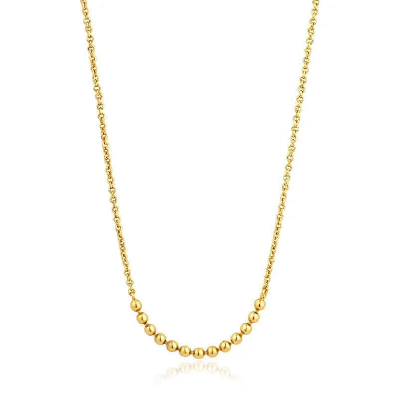 handcrafted gemstone drop earrings Gold Modern Multiple Balls Necklace